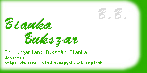 bianka bukszar business card